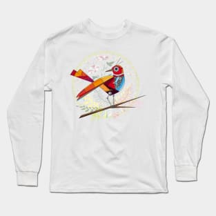 colorful robot bird Long Sleeve T-Shirt